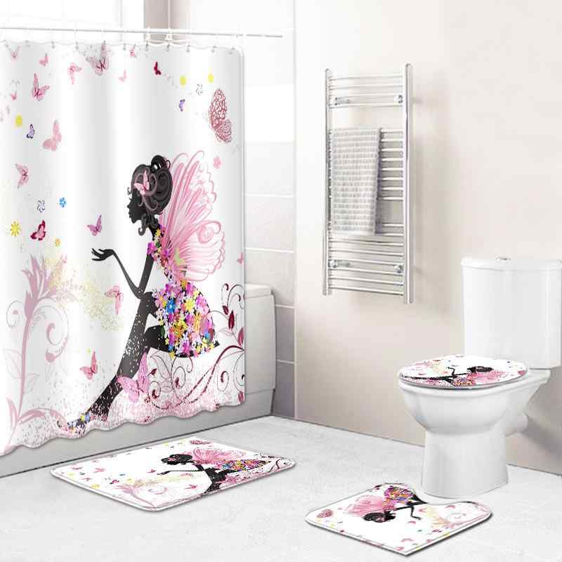 シャワーカーテン 防水 コミック風 キャラクター 人物柄 リビング 寝室 タペストリー 壁掛け 軽やかな..