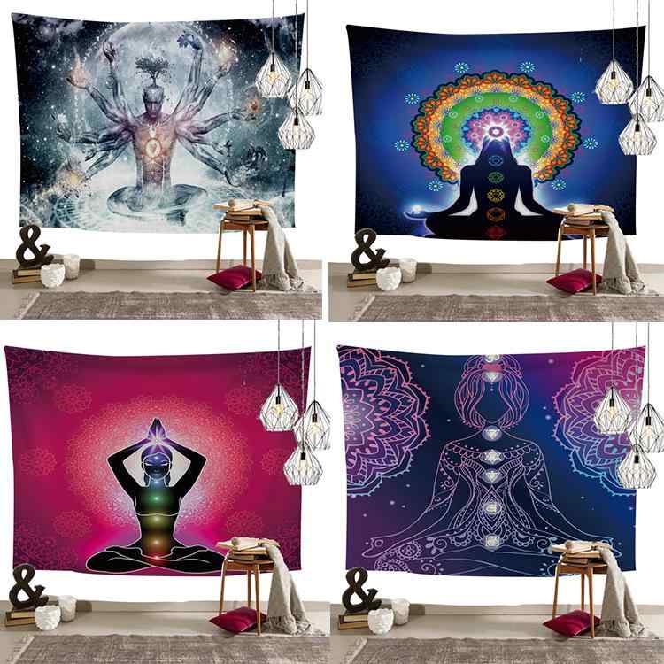 タペストリー 北欧 インスタ風 仏像柄 壁掛け ウォールデコ ポリエステル製 アジアンテイスト おしゃれ..