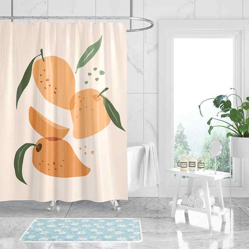 シャワーカーテン 浴室 バスルーム ユニットバス 洗面所 防水 防カビ 厚手 モダン シンプル おしゃれ 多用途 間仕切り 目隠し ポンジー生地 風景柄(x2)