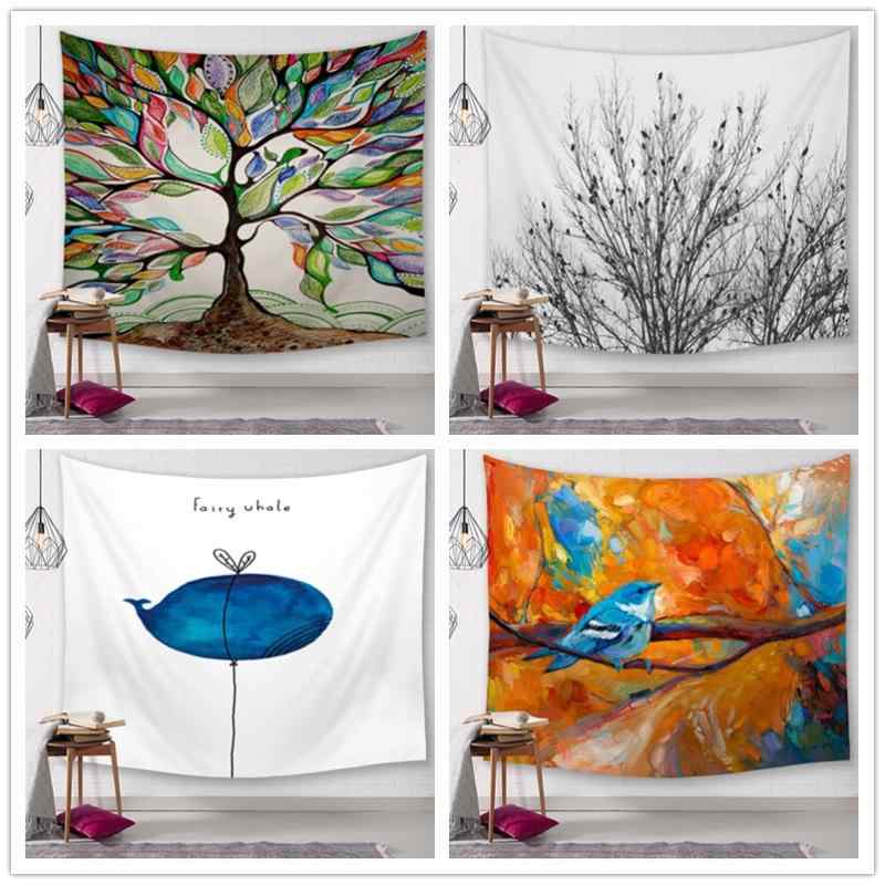 タペストリー ウォールタペストリー 植物フォトプリント デジタルプリント 爽やか ビーチタオル テーブ..