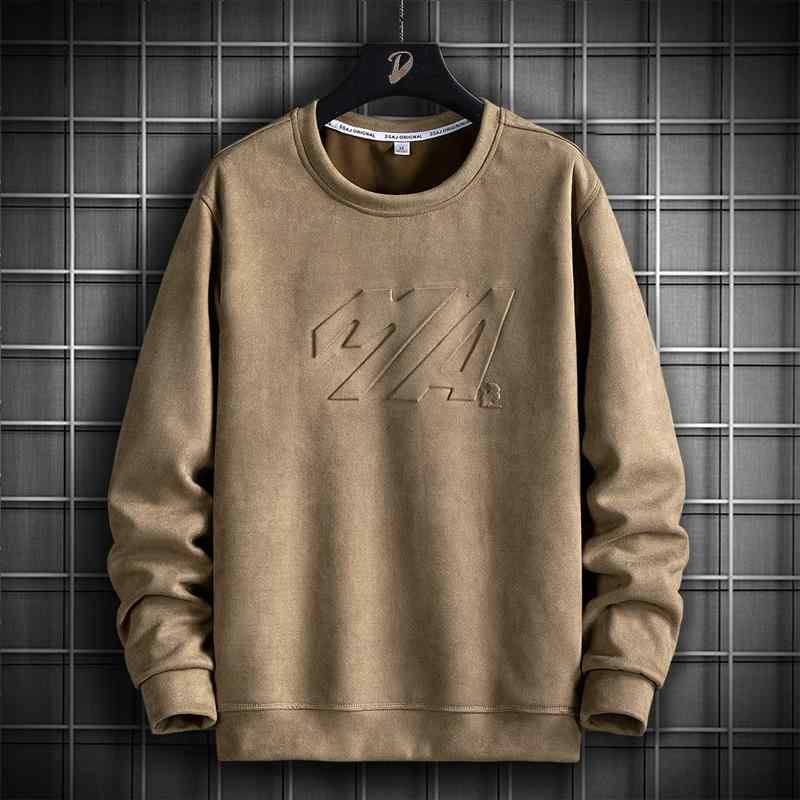 スウェット メンズ 春秋 ビッグシルエット ルーズフィット 韓国風 トレンド 着回し ロゴプリント ポリエステル素材 クルーネック 長袖 カジュアル ストリート系