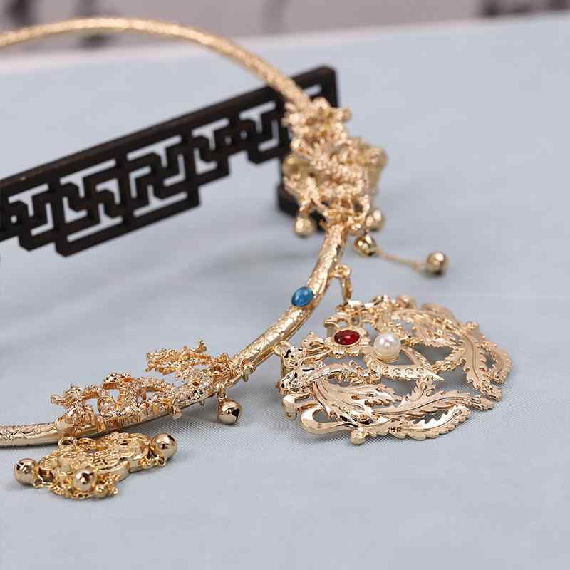 ネックレス チョーカー 瓔珞 フリンジ タッセル 平安錠 吉祥模様 縁起物 漢服スタイル 中国伝統装飾 明..