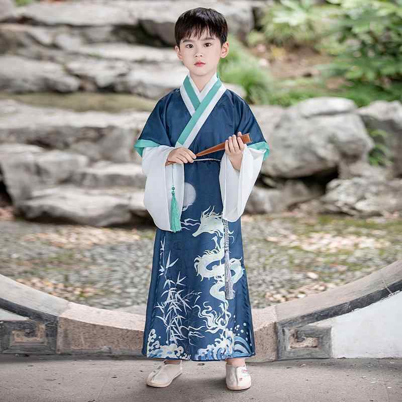 唐装 キッズ 男女兼用 漢服 中国風 古代衣装 演出服 発表会 学園祭 幼稚園 柔らか素材 綿素材 優しい肌..
