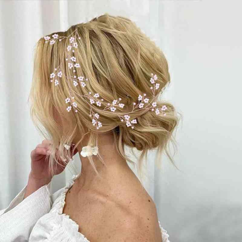 ヘッドドレス レディース パール シンプル 編み込み ねじり ロング カチューシャ ヘアバンド 花嫁 ウェディング 結婚式 披露宴 二次会 発表会 フォーマル ...