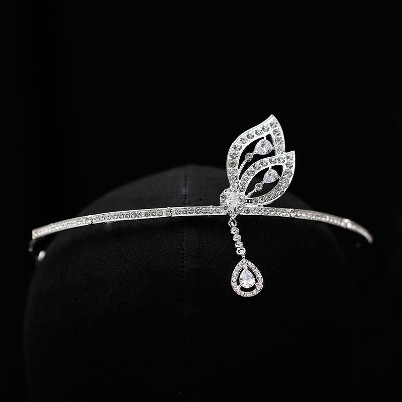 ヘアアクセサリー レディース シンプル 花嫁 ブライダル バタフライ カチューシャ レトロ アンティーク調 キラキラ ラインストーン プリンセス 髪飾り 上品 誕生日 ドレス 結婚式 フォーマル