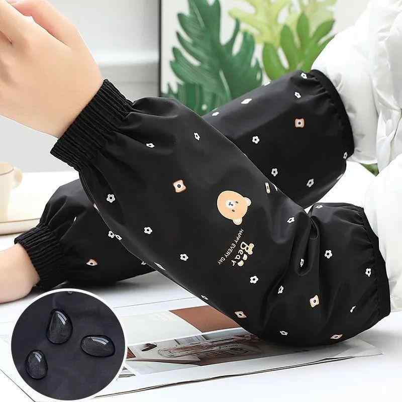 アームカバー 男女兼用 防水 防油 汚れ防止 コーティング加工 撥水加工 家庭用 厨房用 仕事用 作業用 大人用 キャラクター柄 秋冬用 多色展開