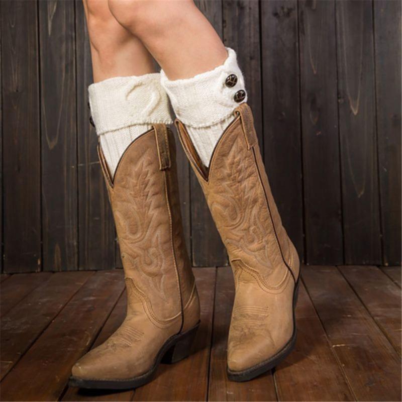 レッグウォーマー レディース 保温 あたたかい 防寒 ニット アクリル 折り返し デザイン ボタン キノコ..