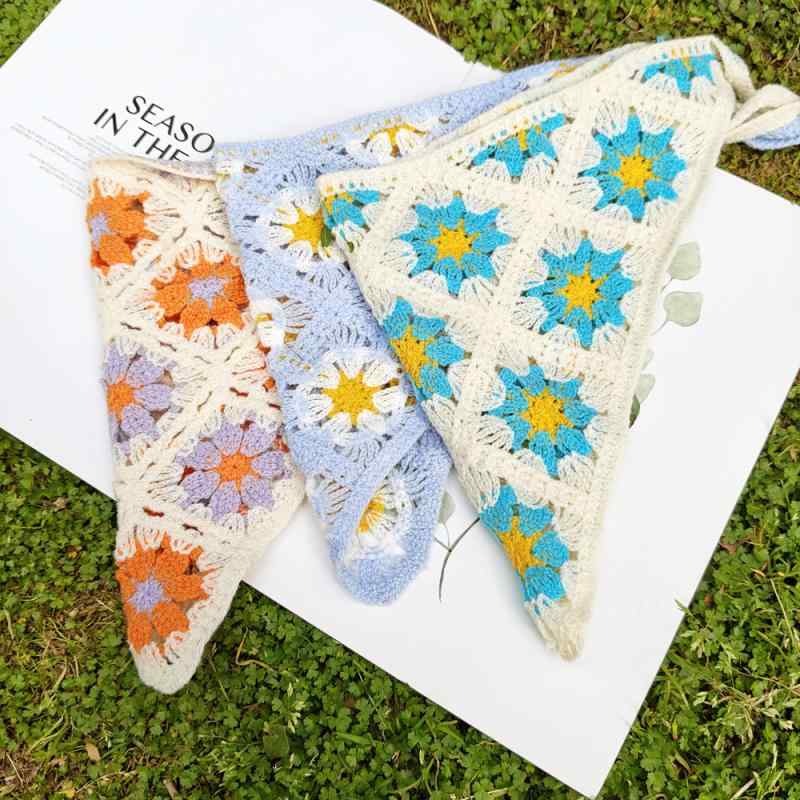 ヘアバンド レディース レトロ ヴィンテージ ニット 透かし編み レース かぎ針編み クロシェ フレンチ 田園風 カントリー 春夏 アンティーク調 ヘアターバン