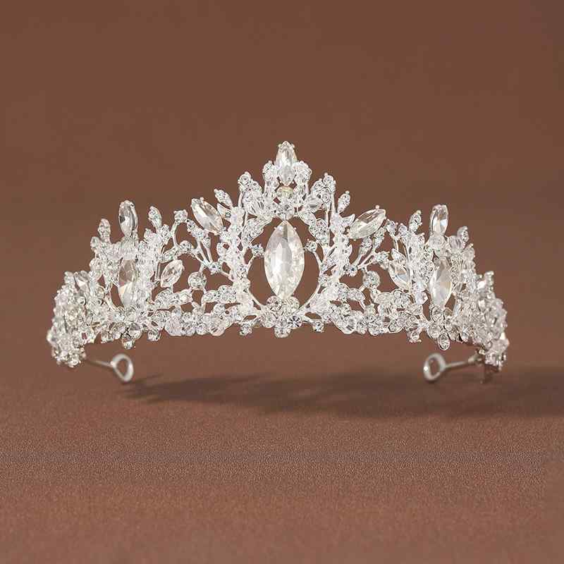 ティアラ 花嫁 レディース 王冠 高級感 バロック アンティーク レトロ ラインストーン ゴージャス プリ..