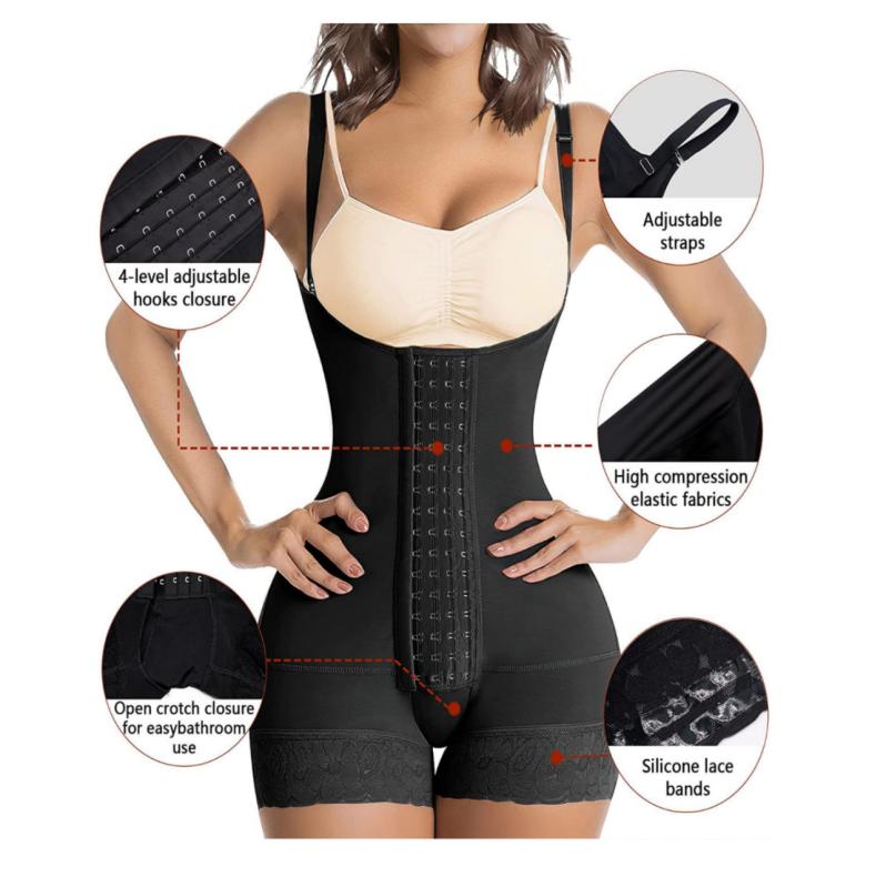 ボディシェイパー レディース 補正下着 ウエストシェイプ ヒップアップ バストアップ 体型補正 スタイルアップ 4段階調節ホック メッシュ 通気性 薄手 オールシーズン ボディスーツ