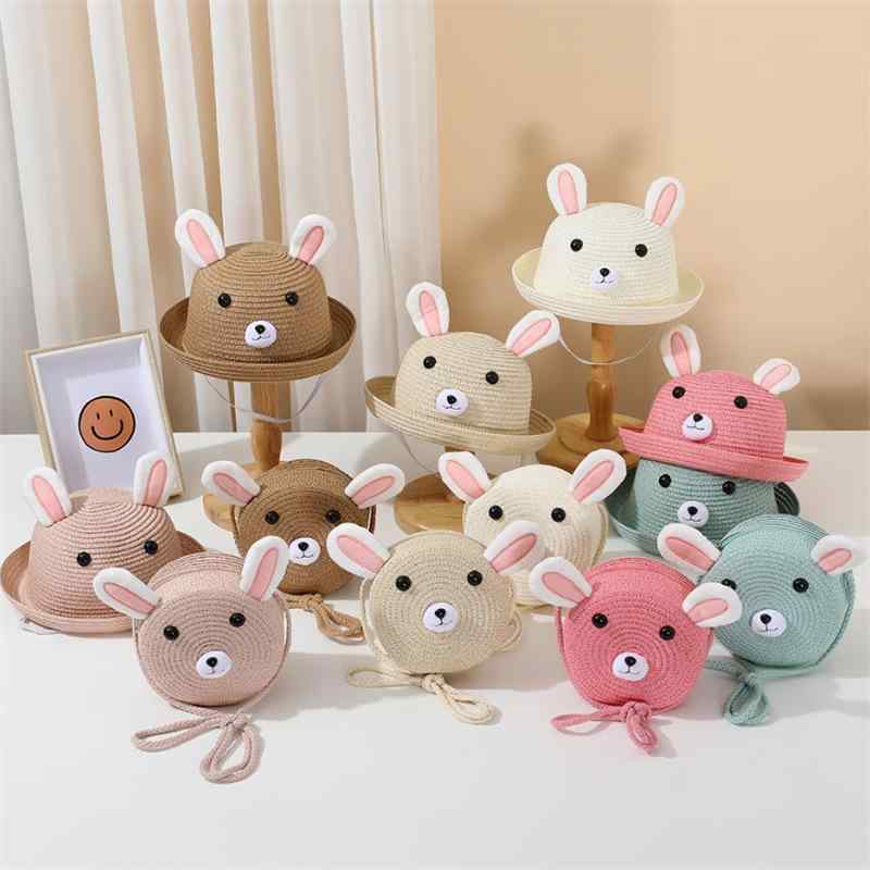 麦わら帽子 子供 男の子 女の子 ベビー 日よけ UVカット 通気性 ネックガード 遮光 かわいい カートゥ..