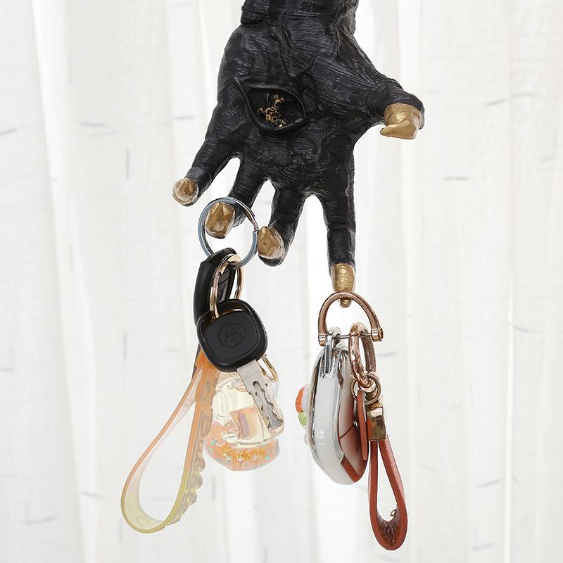 樹脂製 オブジェ ハロウィン 悪魔の魔女の手 壁掛け 小物収納 フック キーフック アクセサリーホルダー..