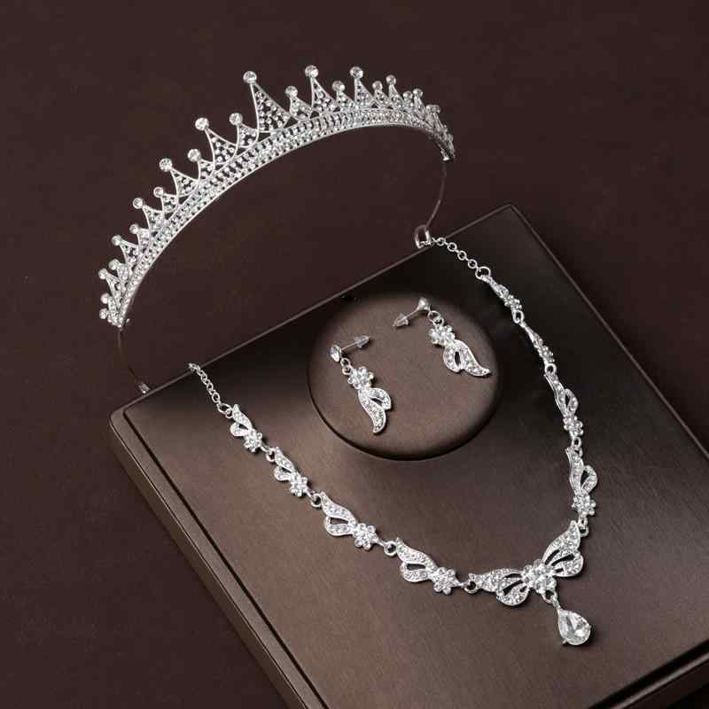 ティアラ レディース 結婚式 花嫁 ブライダル ウェディング ヘッドドレス 3点セット 韓国風 シンプル プリンセス 高級感 ヘアバンド カチューシャ