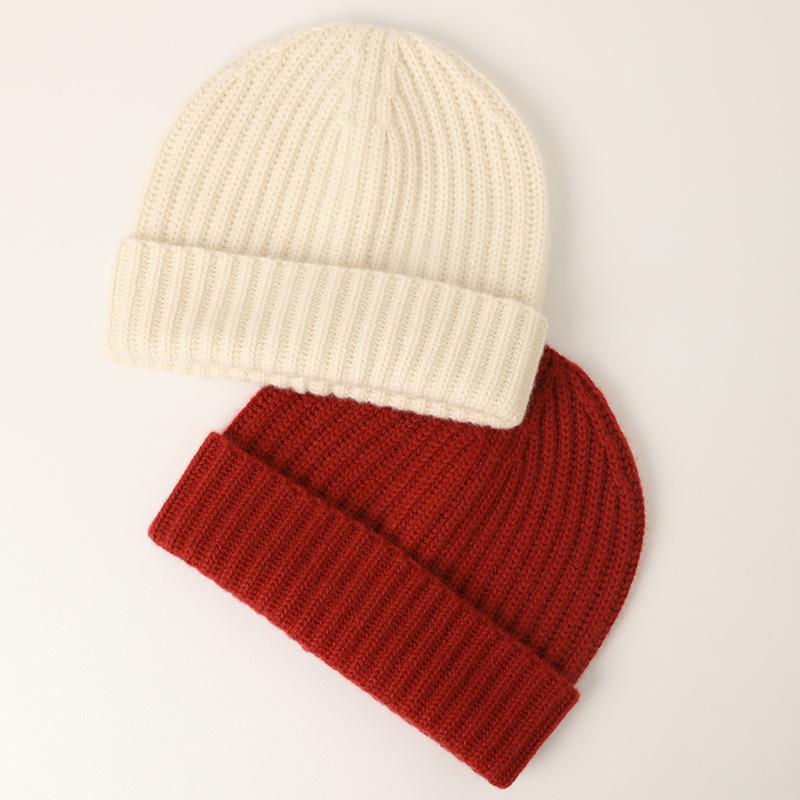 帽子 男女兼用 秋冬 カシミヤ ニット 保温 防寒 あったか 上質 素材 ラウンドトップ つばなし カジュアル シンプル 万能 ファッション