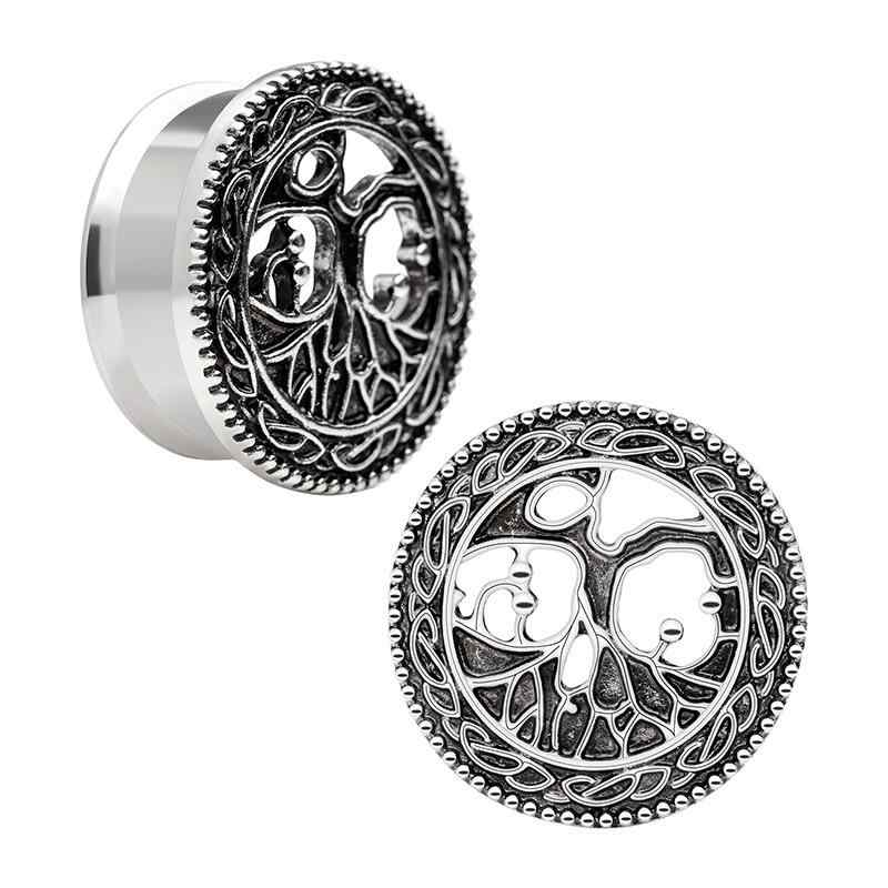 ボディピアス メンズ レディース サージカルステンレス レトロ 花柄 個性的 欧米スタイル 拡張器 イヤ..