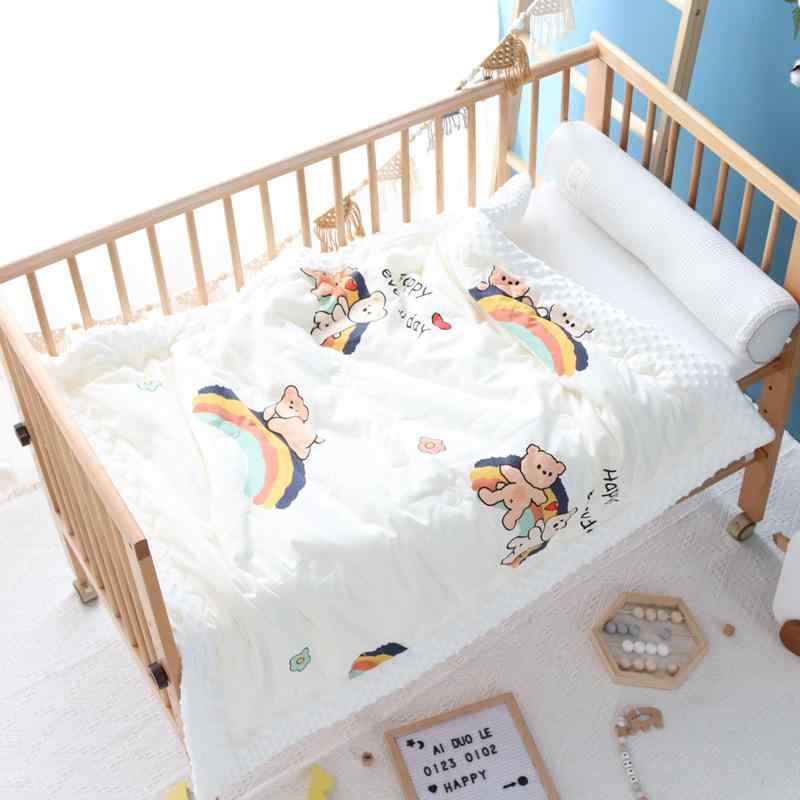 ベビー ブランケット 新生児 赤ちゃん 子供 ミニ 綿100% 吸湿性 オールシーズン 柔らか ふわふわ 安眠 おくるみ 保育園 幼稚園 ドット柄 動物柄