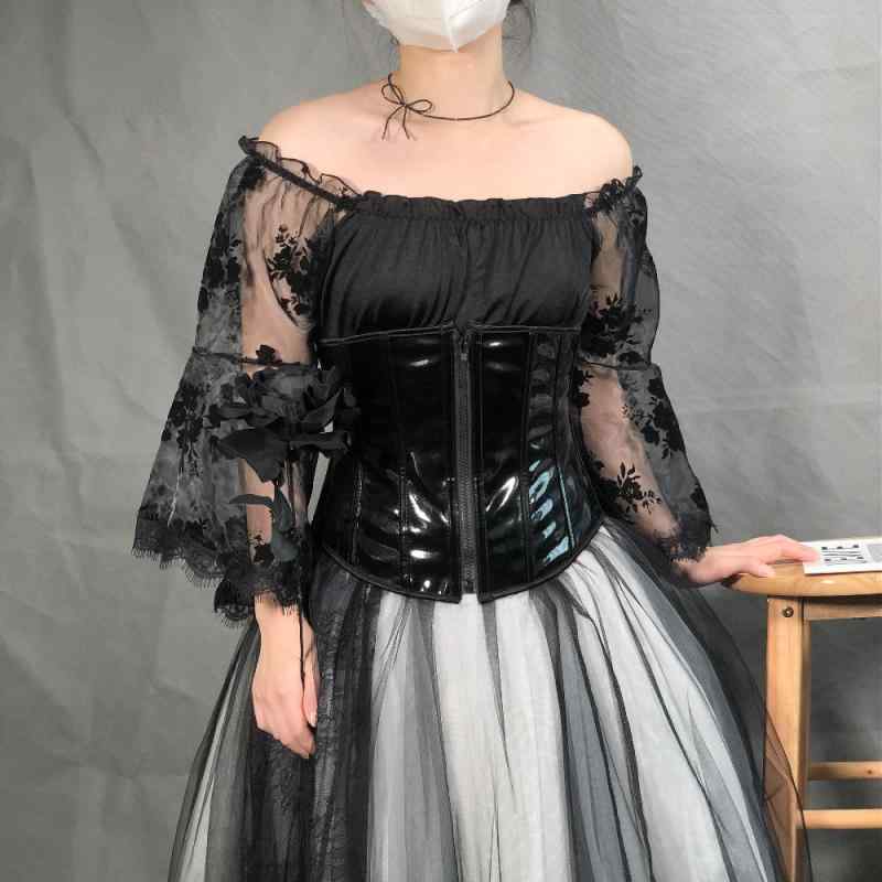 ウエストニッパー レディース 極薄 くびれメイク スタイルアップ 補正下着 ジッパー PVC ミラー加工 レ..