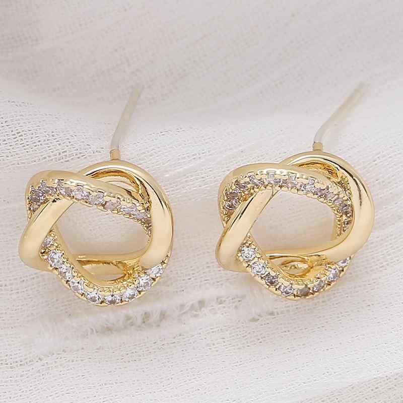 ピアス レディース S925ポスト 幾何学 クロス サークル フープ ジルコニア シンプル ゴールドカラー 大人かわいい 上品 エレガント 普段使い オフィス カジュアル