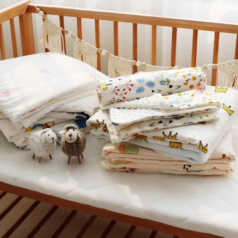 ベビーガーゼケット 新生児 ベビー ドット柄 掛け布団 肌掛け 春夏用 コットン100% ふわふわ やわらか ..