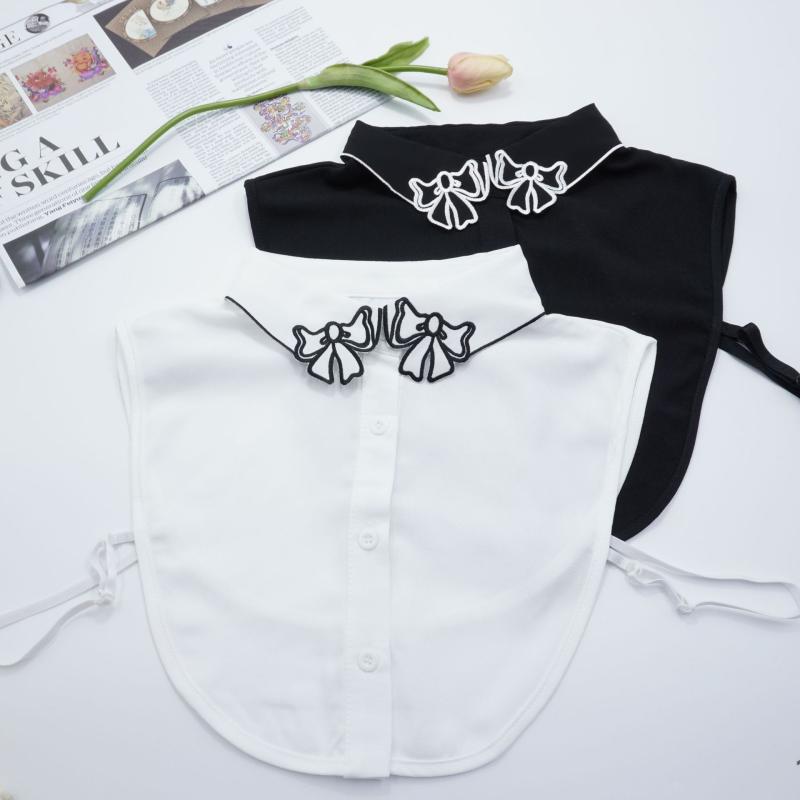 付け襟 レディース 春秋 蝶々 バタフライ シフォン シャツ 上品 おしゃれ 万能 着回し 普段使い 手作業 ビジュー装飾 ファッション小物 アクセサリー