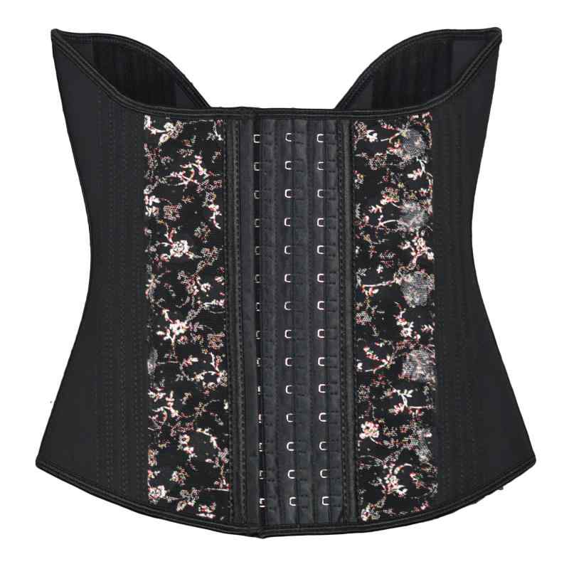 ウエストニッパー レディース 補正下着 ウエストシェイパー お腹引き締め ボーン入り ホック付き 切り替え レース メッシュ ラバー ス..