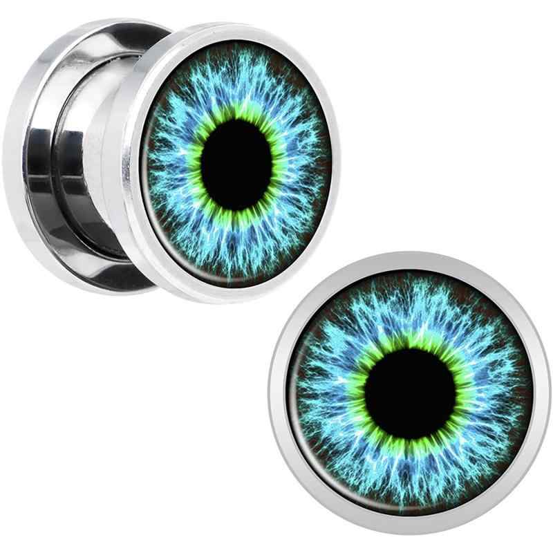 ピアス 男女兼用 ユニセックス 欧米スタイル 個性的 目玉モチーフ ステンレス製 ドロップオイル加工 ボ..