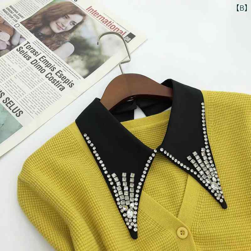 付け襟 レディース ビッグカラー 尖襟 重厚なビーズ刺繍 シフォン 花柄 レイヤードスタイル 万能 着回し きれいめ エレガント 上品 カジュアル 3