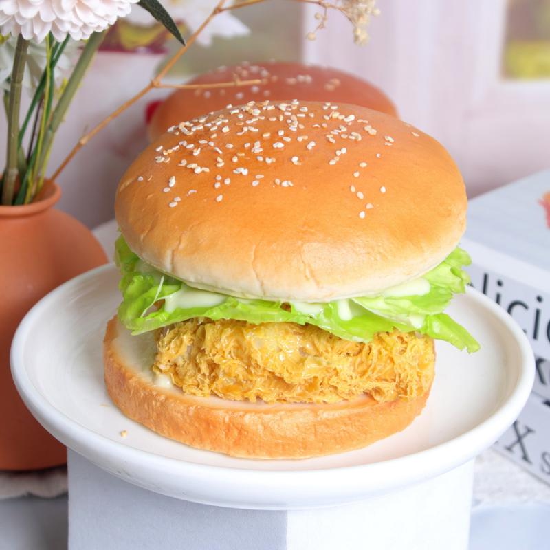 食品サンプル フライドチキン チーズ ビッグハンバーガー リアル 精巧 模型 店舗ディスプレイ用 インテリア雑貨 撮影用プロップ おしゃれな置物 PVC製