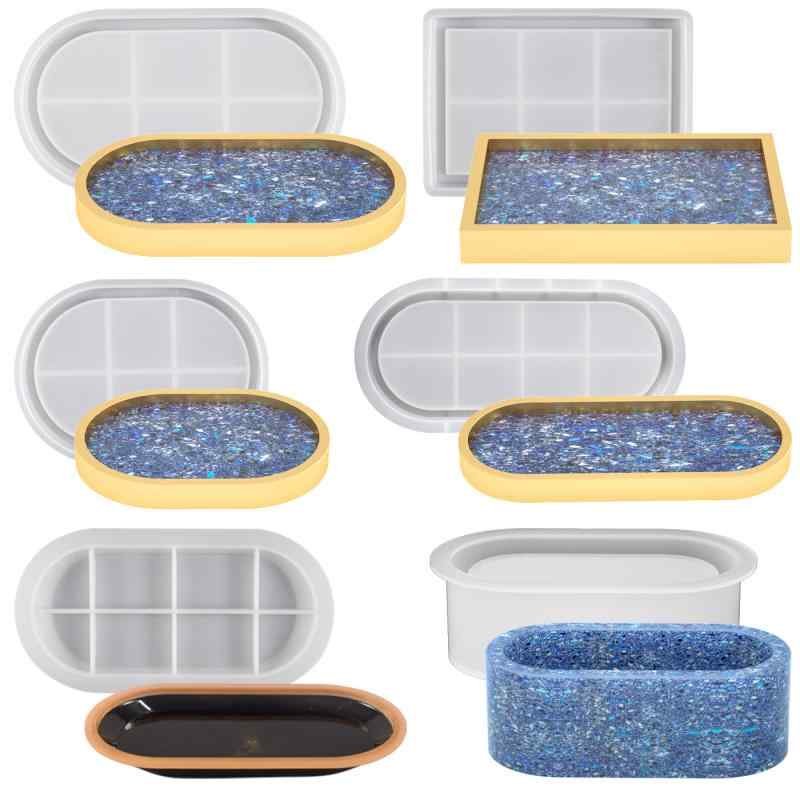 シリコンモールド 鏡面仕上げ レジン クラフト DIY 手作り クリスタル コースター アクセサリー トレイ..
