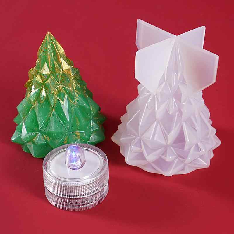 シリコンモールド 鏡面仕上げ DIY 手作り ハンドメイド クリスマスツリー ナイトライト 常夜灯 キャン..