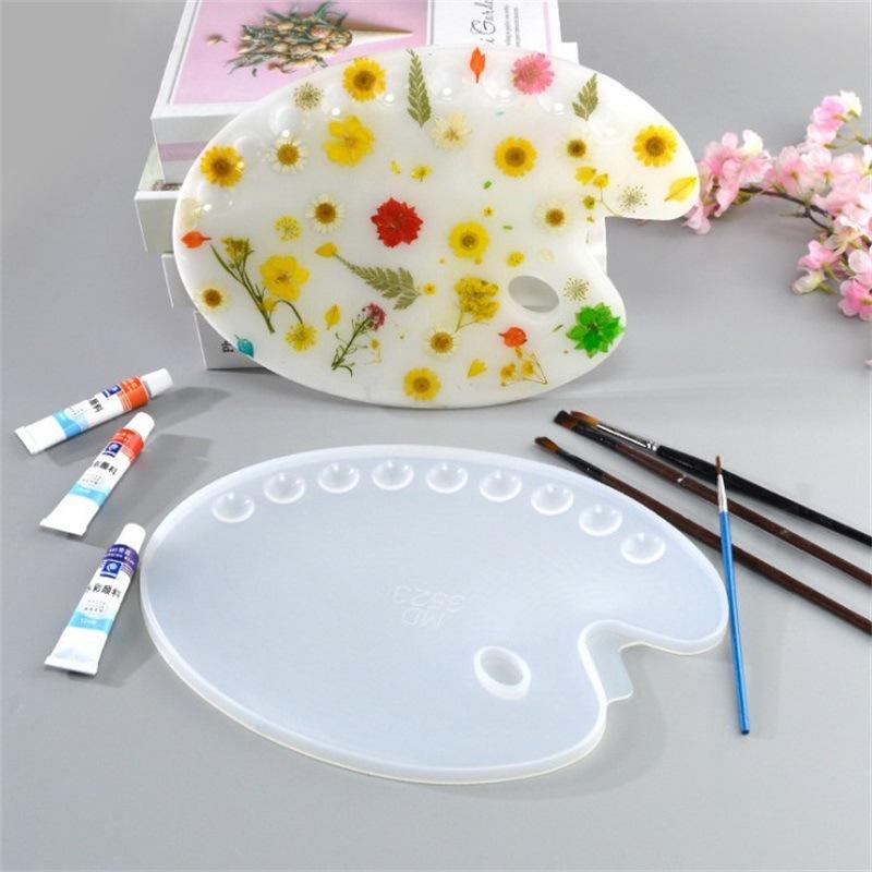 シリコンモールド 繰り返し使える 鏡面仕上げ DIY ハンドメイド レジン液 調色パレット 描画 絵画 アー..