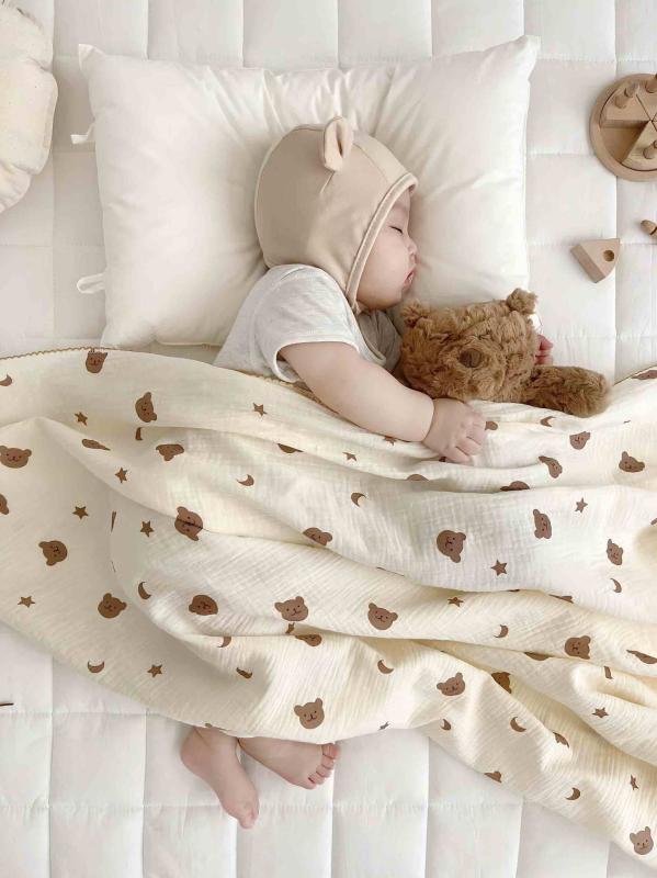 ベビーおくるみ 新生児 赤ちゃん 綿100% ガーゼケット 吸汗速乾 柔らか ふわふわ 優しい肌触り かわい..