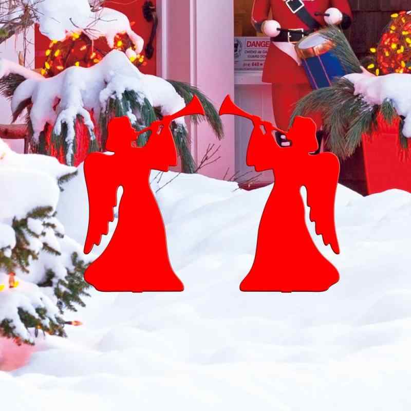 ガーデンピック クリスマス 天使 屋外用 庭飾り 差し込み式 アクリル製 かわいい おしゃれ ガーデンデ..