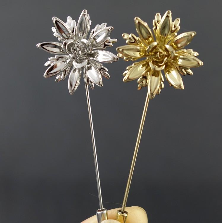 ・対象: ユニセックス・デザイン: 花・カラー: 金色・サイズ: 6cm・スタイル: シンプル・種類: ブローチ