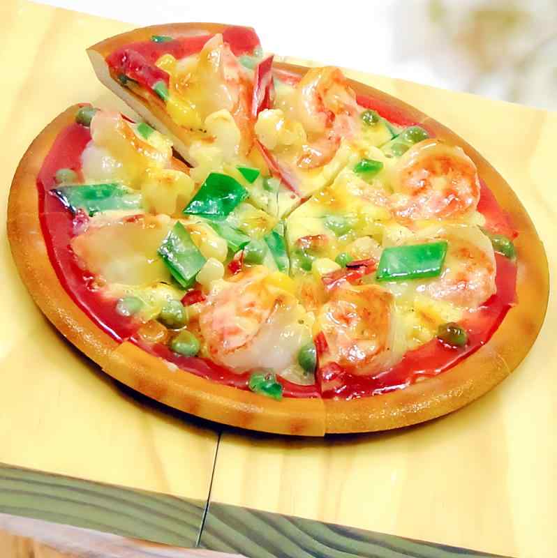 食品サンプル ピザ 本物そっくり リアル ディスプレイ オブジェ 置物 インテリア 飾り モデルルーム 店舗 カフェ 撮影小道具 プロップ(x2)
