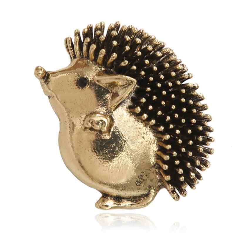 ブローチ メンズ レディース ラインストーン 動物 ハリネズミ 合金製 欧米風 ゴールド 通勤用 セーター..