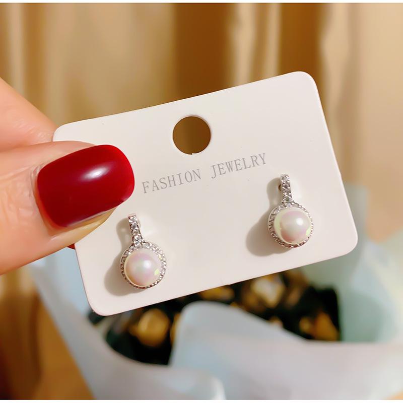 スタッドピアス レディース 韓国ファッション シンプル 上品 S925純銀ポスト 立体フラワー パール ジルコニア敷き詰め 電気メッキ加工 おしゃれ 大人可愛い エレガント カジュアル オフィス 通勤 ギフト