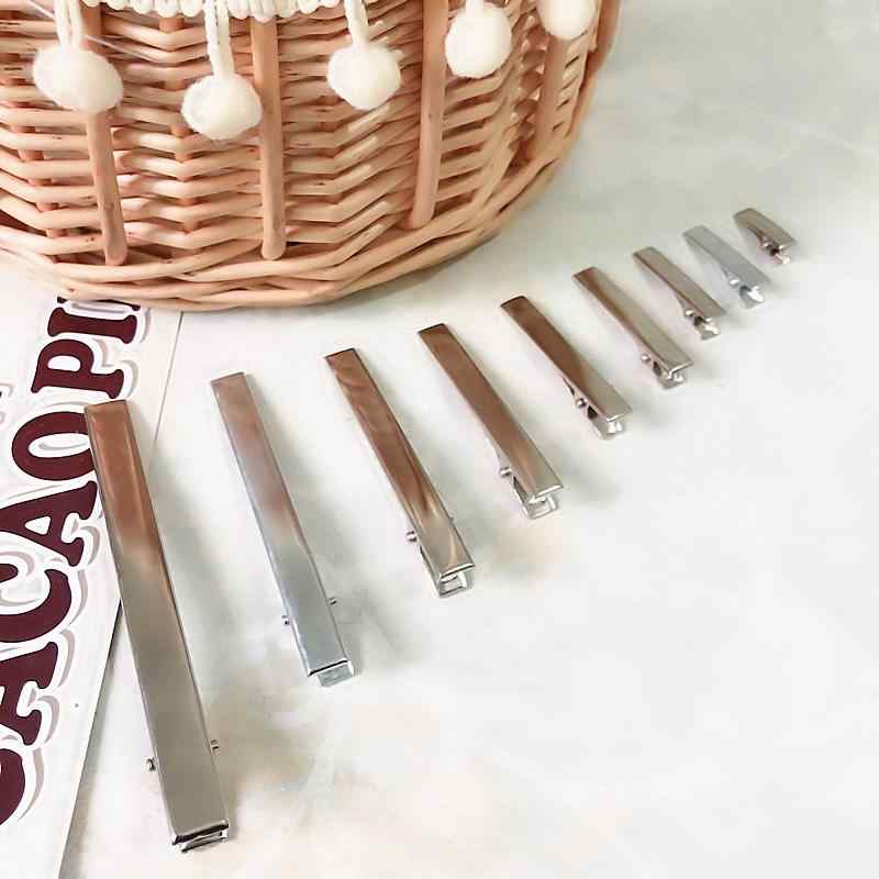 ヘアクリップ キッズ 女の子 韓国風 シンプル ダックビルクリップ 焼付塗装 金属製 かわいい ナチュラ..