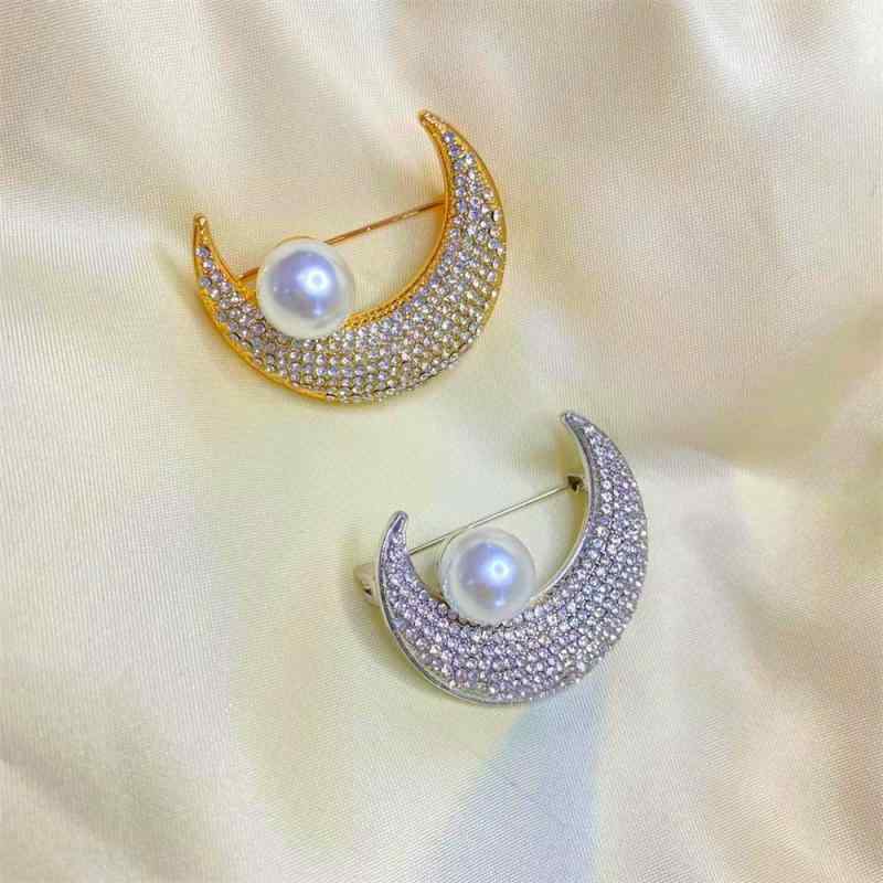 ・素材: 合金・形状: 星形・加工方法: ラインストーン・カラー展開: 金色、銀色・流行要素: 月・機能: 装飾・スタイル: レトロ・スタイル分類: 文芸レトロ・対象: 女性・種類: ブローチ・流行要素分類: 自然