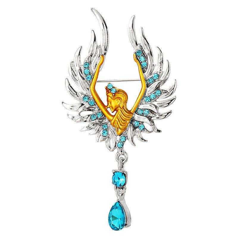 ・素材: 合金・加工: 象眼細工・機能: 装飾・スタイル: 軽奢風、ファッション通勤・対象: 男女兼用・種類: ブローチ