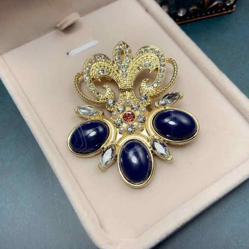 ブローチ レディース 女性用 上品 エレガント 華やか おしゃれ 欧米風 宮廷 バロック レトロ クラシック アンティーク風 合金製 ラインストーン 幾何学模様 コート ジャケット ストール ピン 結婚式 パーティー 卒業式 入学式 フォーマル(x2)