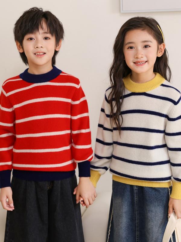 Rakuten - キッズ ニットセーター 子供服 モックネック 厚手 暖かい 防寒 ウール100% 無地 男女兼用 プルオーバー インナー 長袖 カジュアル トップス 秋冬春 柔らかい