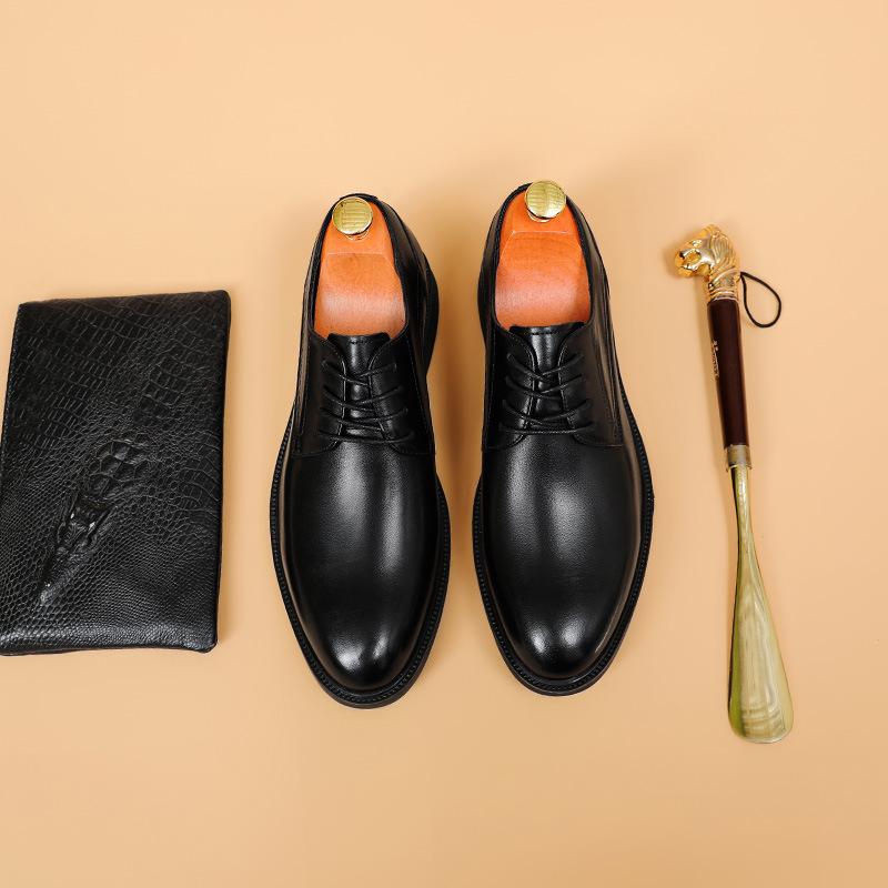 ダービーシューズ メンズ 軽量 通気性 本革 ラウンドトゥ 英国風 ブラック ビジネス フォーマル カジュ..