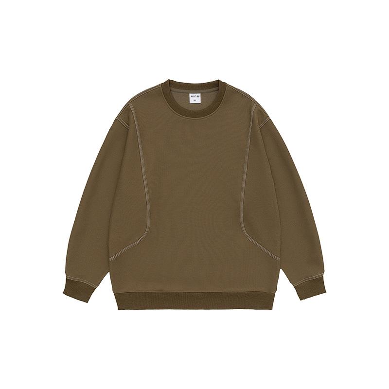 スウェット メンズ アメカジ ヘビーウェイト 再構築デザイン コントラストステッチ クルーネック 長袖 ..