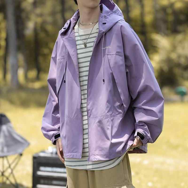 ジャケット メンズ 男性用 防風 防水 機能性 アウトドア マウンテンパーカー シェルジャケット アメカジ ワークテイスト フード付き ゆ..