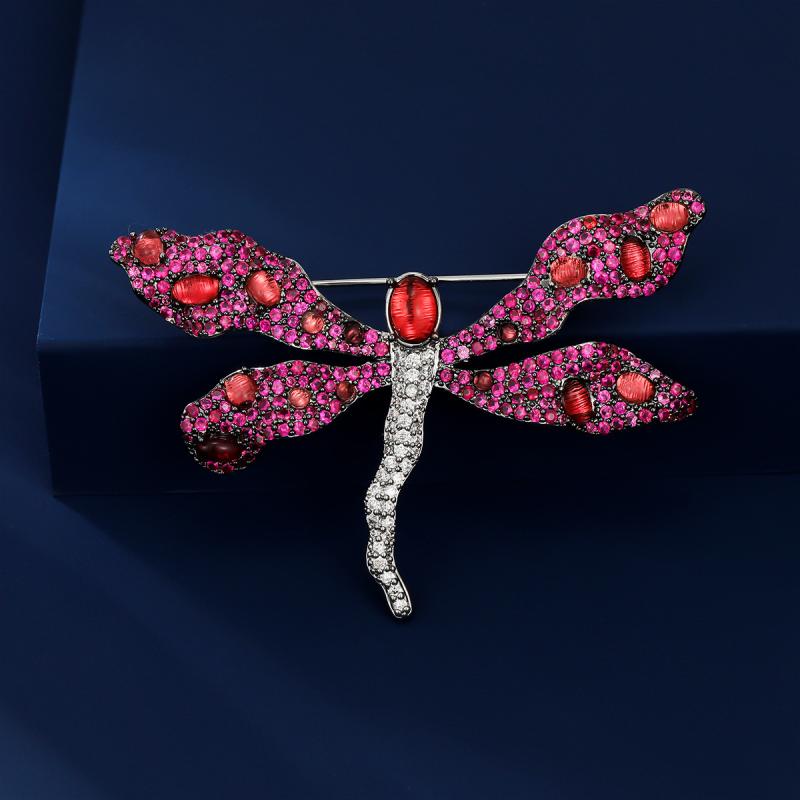 ブローチ メンズ レディース 高級感 存在感 ジルコニア 蘭 天然淡水パール 白玉蘭 エレガント 上品 銅製 通勤 オフィス フォーマル 結婚式 入学式 卒業式 パーティー