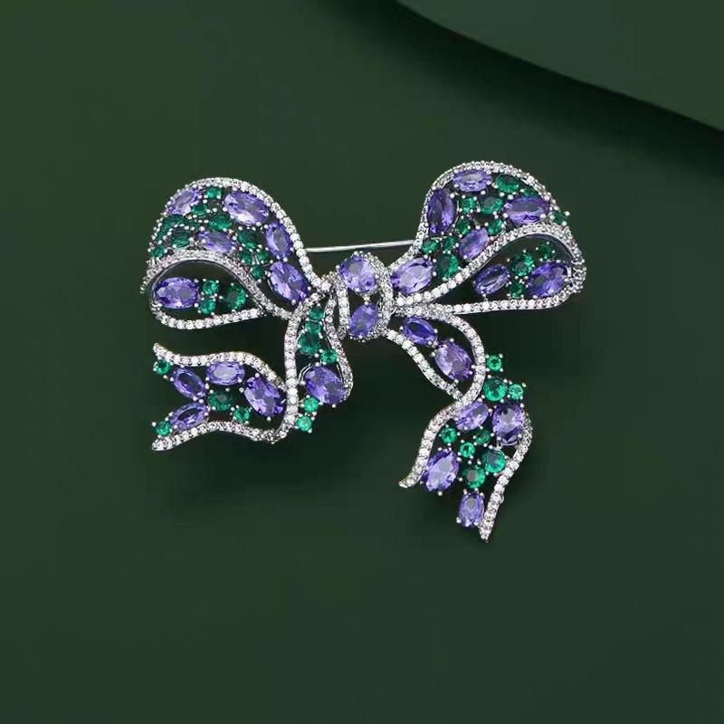 ブローチ レディース 蝶結び エレガント ラグジュアリー 上品 華やか ファッション 通勤 パーティー 結婚式 卒業式 入学式 式典 イベント コーデ ドレス コート ジャケット 銅製 ストーン 装飾 アクセント 小物 ギフト 女性用