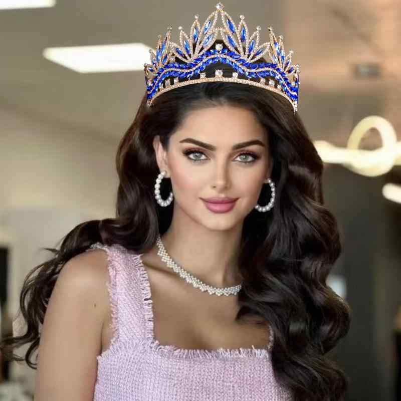 ヘッドドレス レディース ラインストーン キラキラ 王冠 ティアラ カチューシャ 欧米風 ブライダル ウェディング 結婚式 プリンセススタイル パーティー 発表会 演奏会 電気メッキ加工