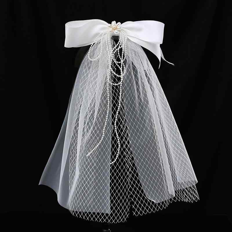 ヘッドドレス レディース 花嫁 ウェディング ベール リボン かわいい ロマンチック 韓国風 森ガール ナ..