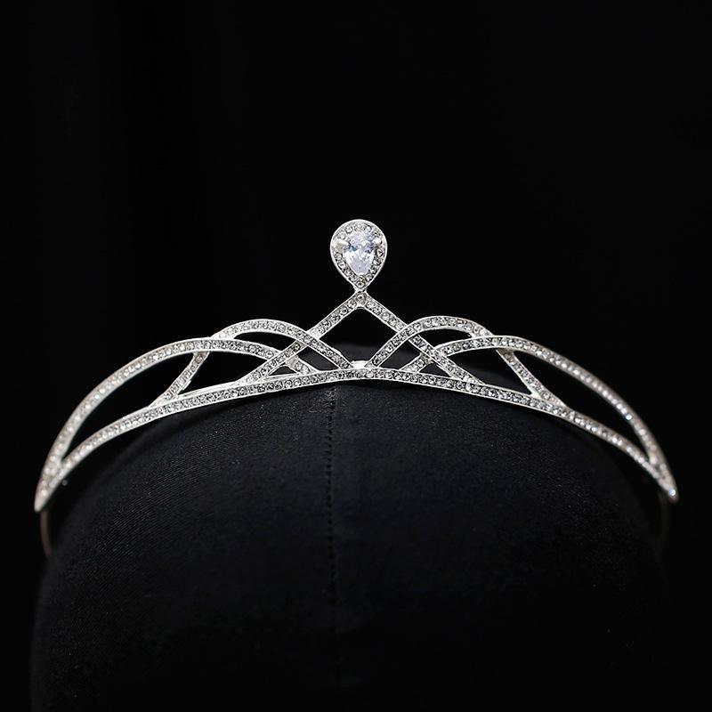 ヘアアクセサリー レディース ブライダル 花嫁 合金製 ラインストーン ティアラ 日韓風 繊細 上品 ミニ..